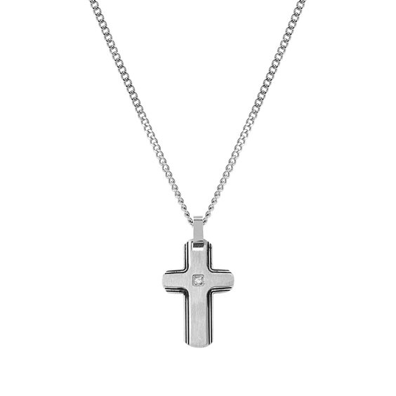 Collana Nomination Uomo Strong in Acciaio chirurgico (316L) Diamante 028343/004 - 028343/004